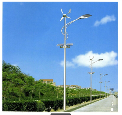 供应滨州8米风光互补太阳能LED路灯生产厂家报价_照明栏目