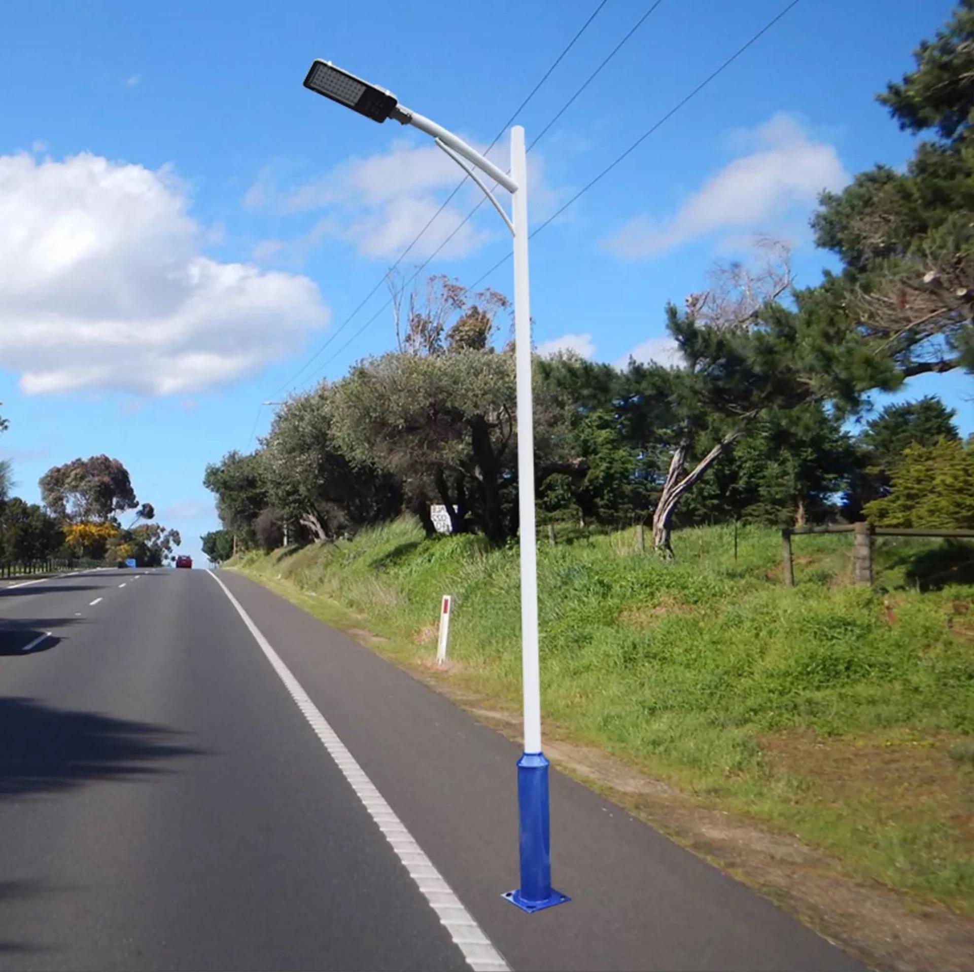 led路灯新农村户外道路小区路灯杆双头3米4米5米6米a字海螺臂路灯